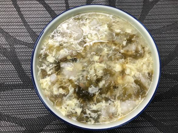 68. Yellow Croaker and Preserved Vegetable Soup 雪菜黃魚羹